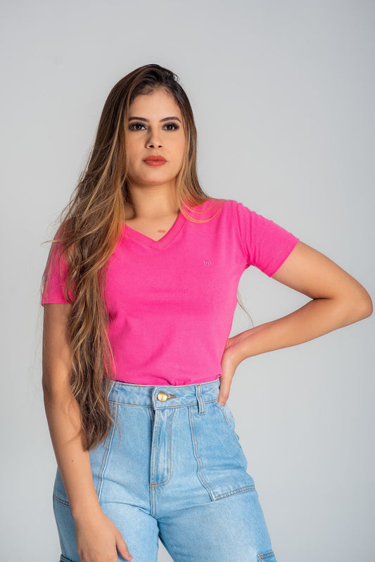 Camiseta básica Rosa