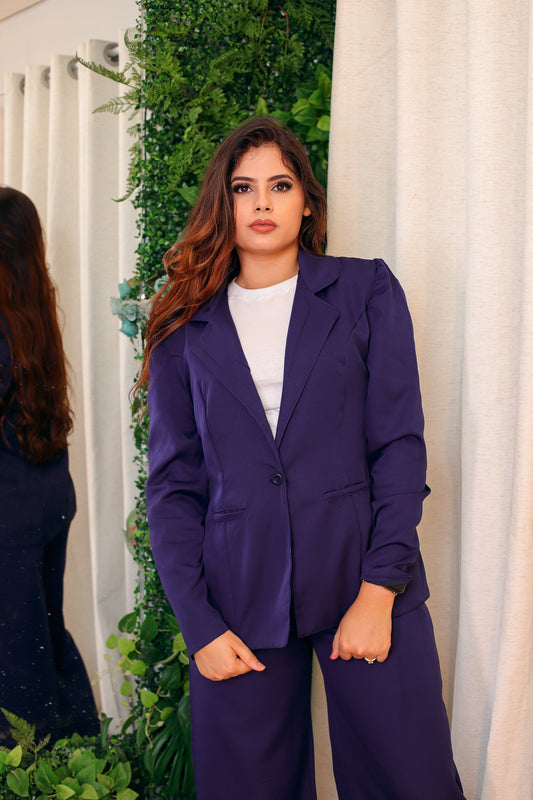 Conjunto Blazer e Calça Alfaitaria - Azul Marinho